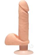 The D Perfect D Ultraskyn Vibrating Dildo With Balls 7in -...